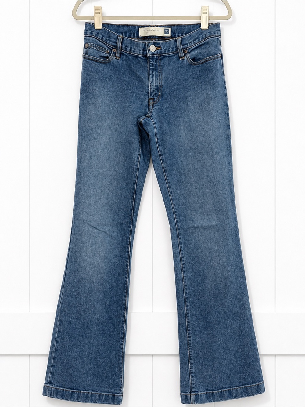 ✨ GAP Long & Lean Bootcut Jeans Medium Wash Stretch Denim Y2K Size 4 Regular ✨